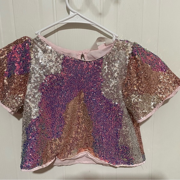 H&M toddler sequin top. NWOT. Size 4t. Matching skirt, 4t. - Picture 2 of 6